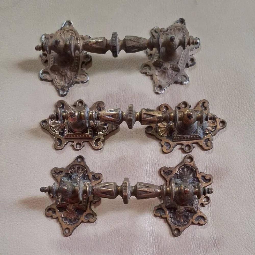 Antique Brass Handle Set